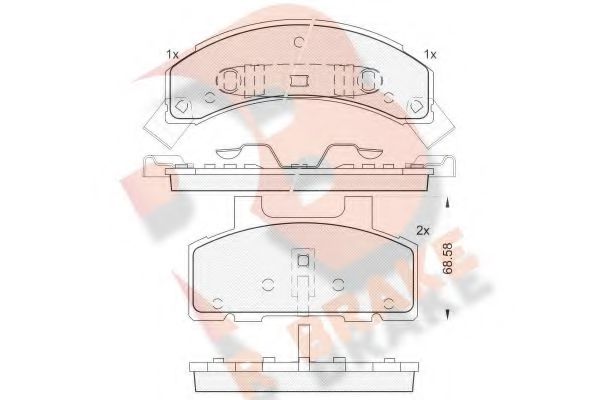 set placute frana,frana disc