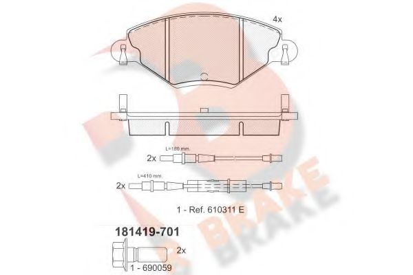 set placute frana,frana disc