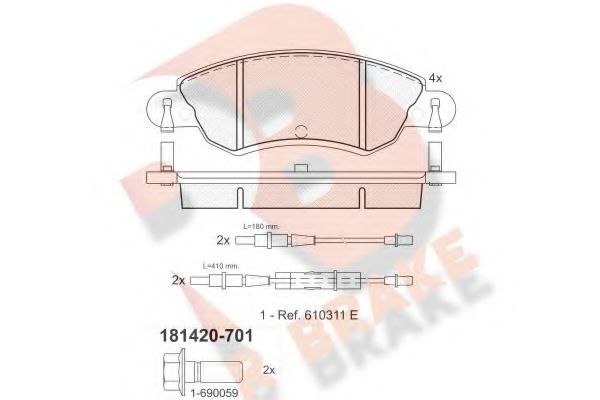 set placute frana,frana disc