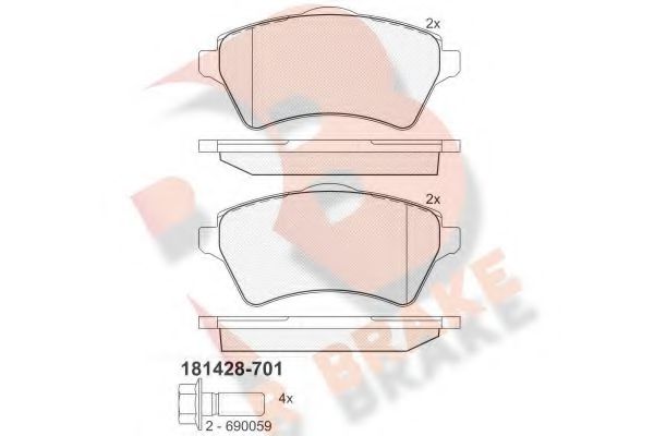 set placute frana,frana disc