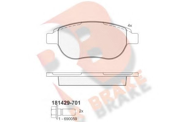 set placute frana,frana disc