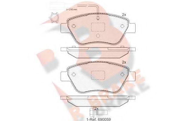 set placute frana,frana disc