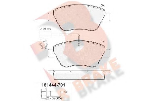 set placute frana,frana disc