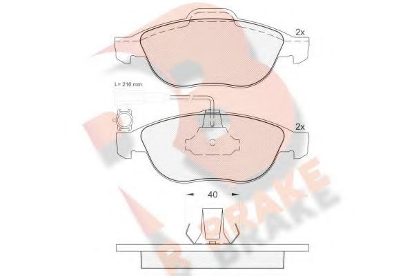 set placute frana,frana disc