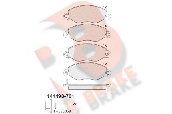 set placute frana,frana disc