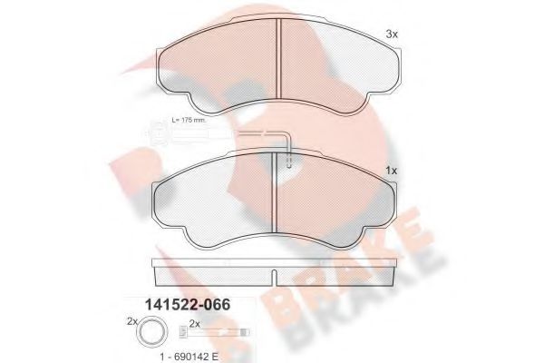 set placute frana,frana disc