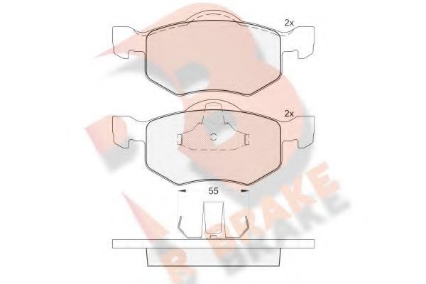 set placute frana,frana disc