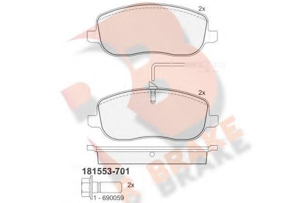 set placute frana,frana disc