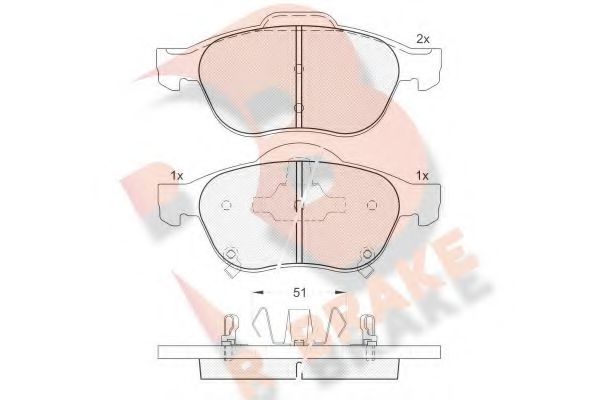 set placute frana,frana disc