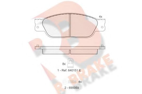 set placute frana,frana disc