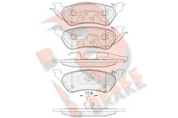 set placute frana,frana disc