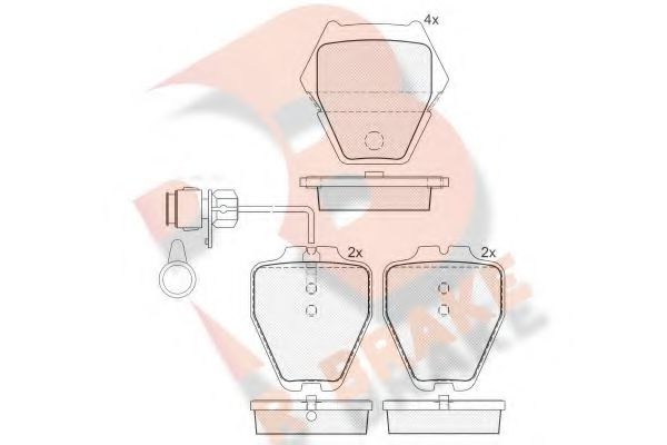 set placute frana,frana disc