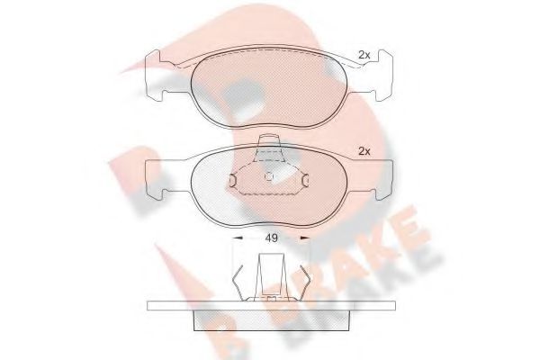 set placute frana,frana disc