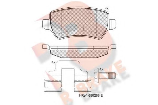 set placute frana,frana disc