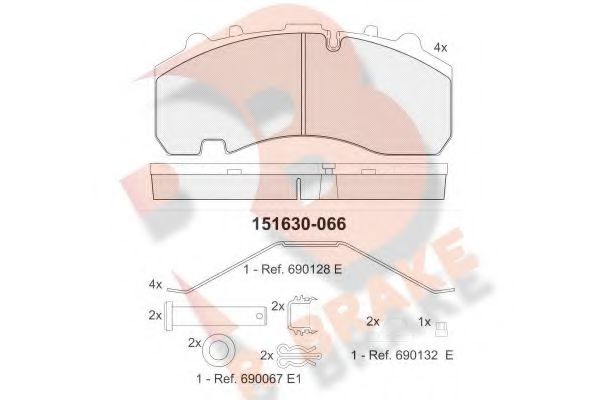 set placute frana,frana disc