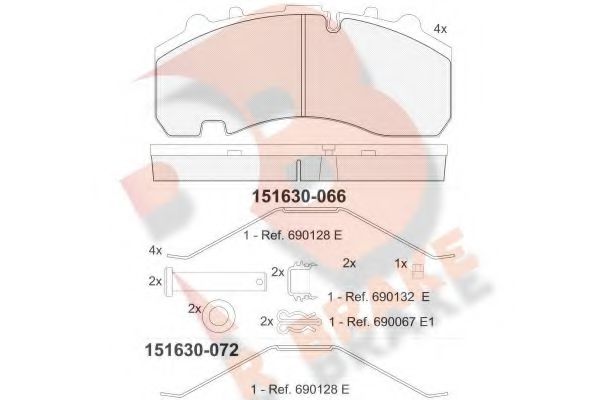 set placute frana,frana disc