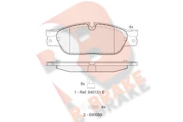 set placute frana,frana disc