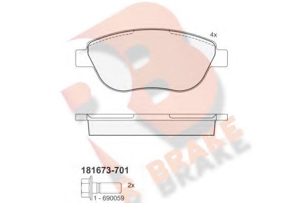 set placute frana,frana disc