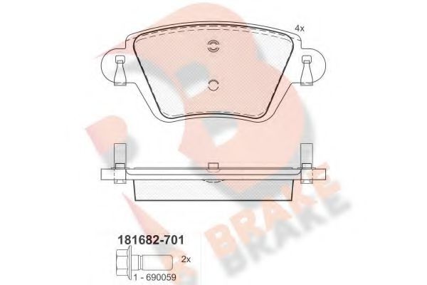 set placute frana,frana disc