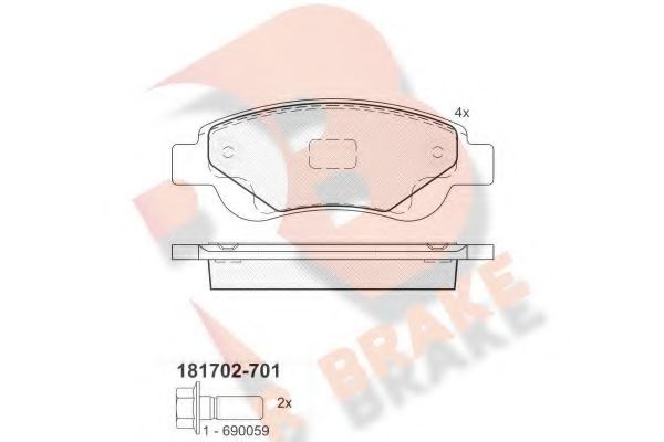 set placute frana,frana disc