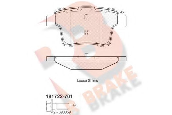 set placute frana,frana disc