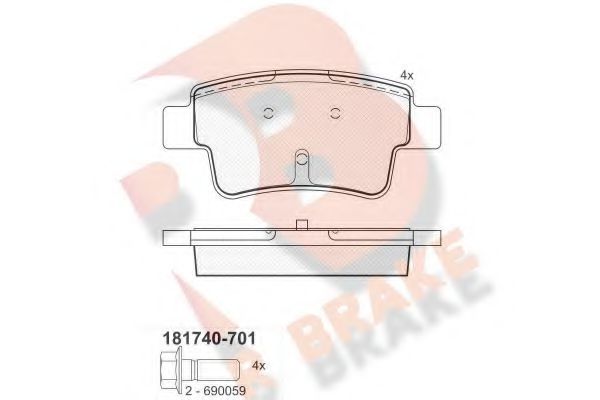 set placute frana,frana disc