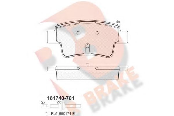 set placute frana,frana disc