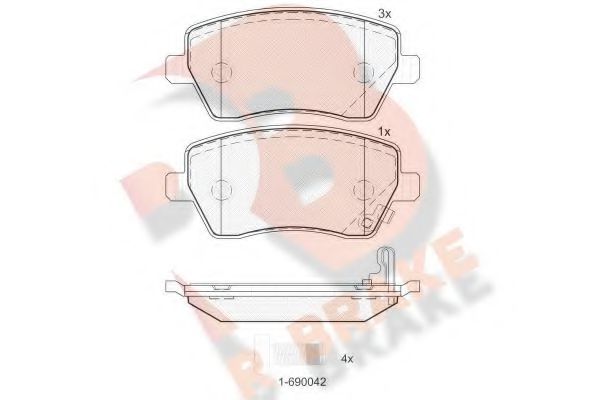 set placute frana,frana disc