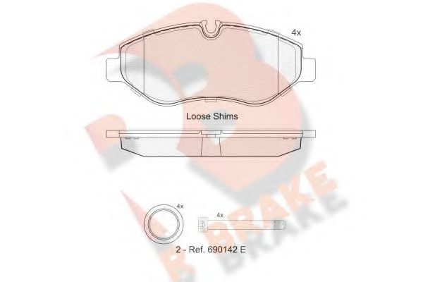 set placute frana,frana disc