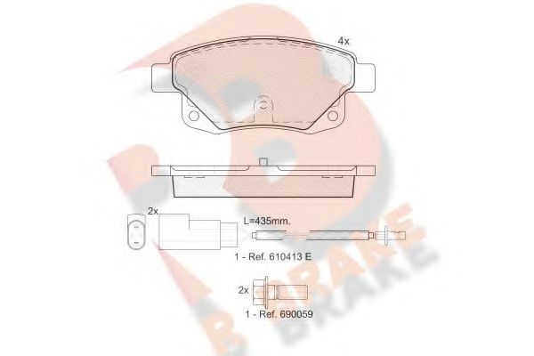 set placute frana,frana disc