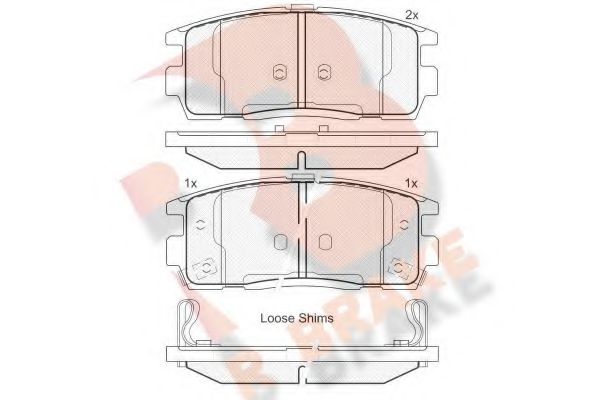 set placute frana,frana disc