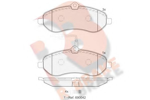 set placute frana,frana disc