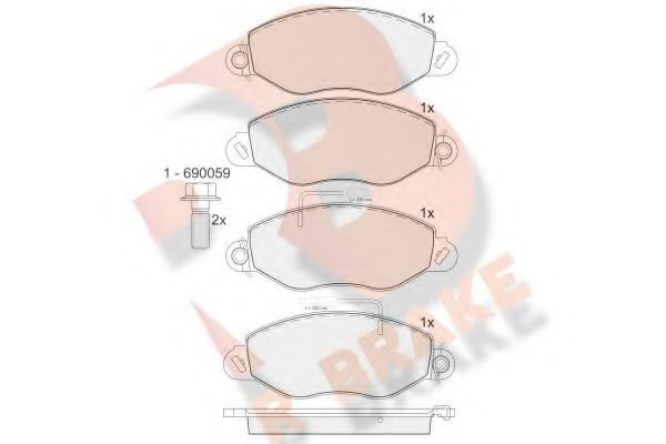 set placute frana,frana disc