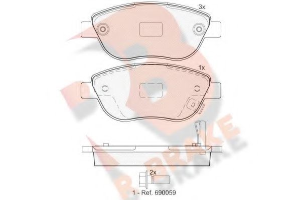 set placute frana,frana disc