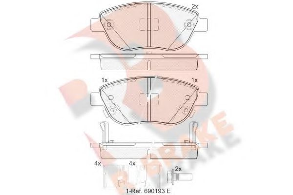 set placute frana,frana disc