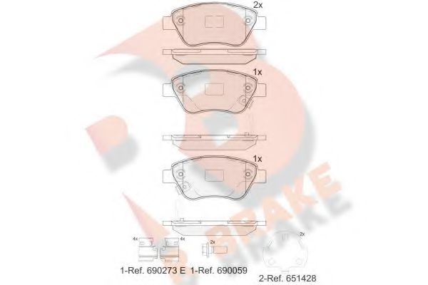 set placute frana,frana disc