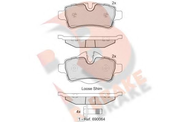 set placute frana,frana disc