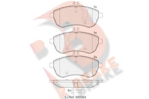 set placute frana,frana disc