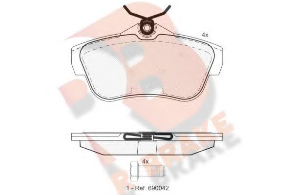 set placute frana,frana disc