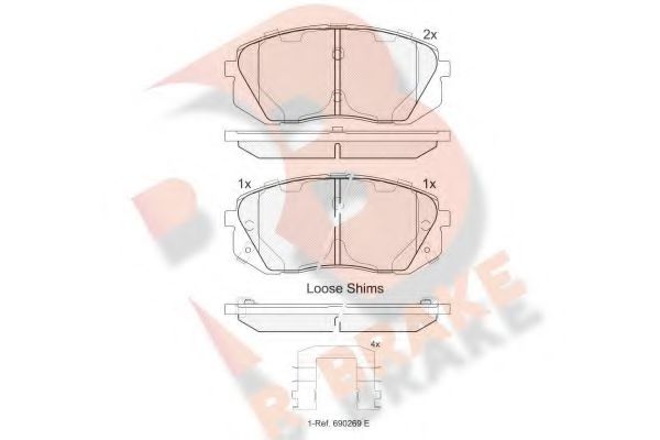 set placute frana,frana disc