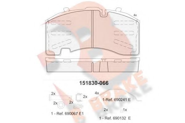 set placute frana,frana disc