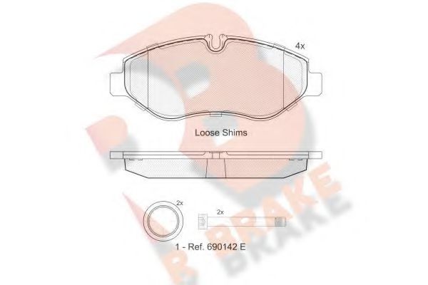 set placute frana,frana disc