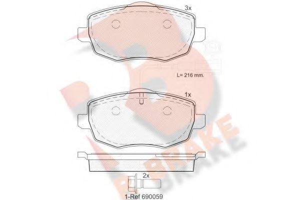 set placute frana,frana disc