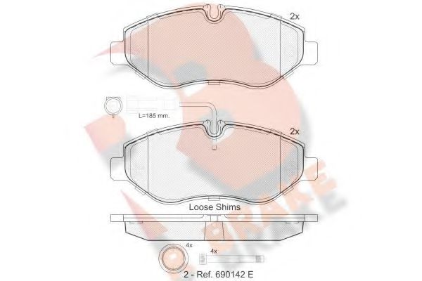 set placute frana,frana disc