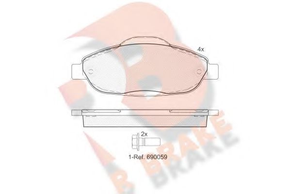 set placute frana,frana disc