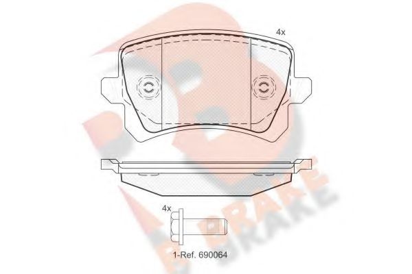 set placute frana,frana disc