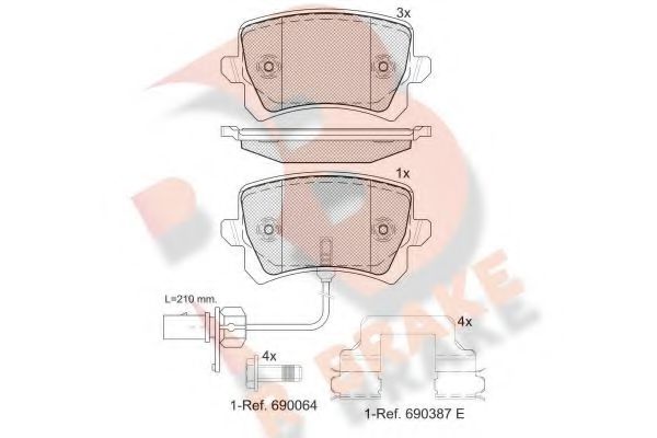 set placute frana,frana disc