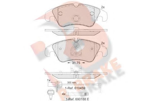 set placute frana,frana disc