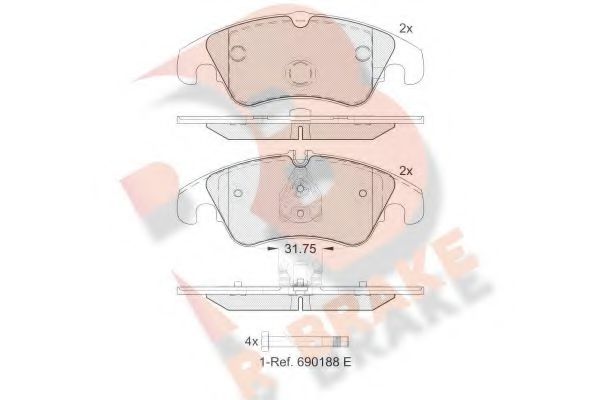 set placute frana,frana disc