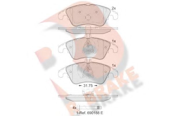 set placute frana,frana disc